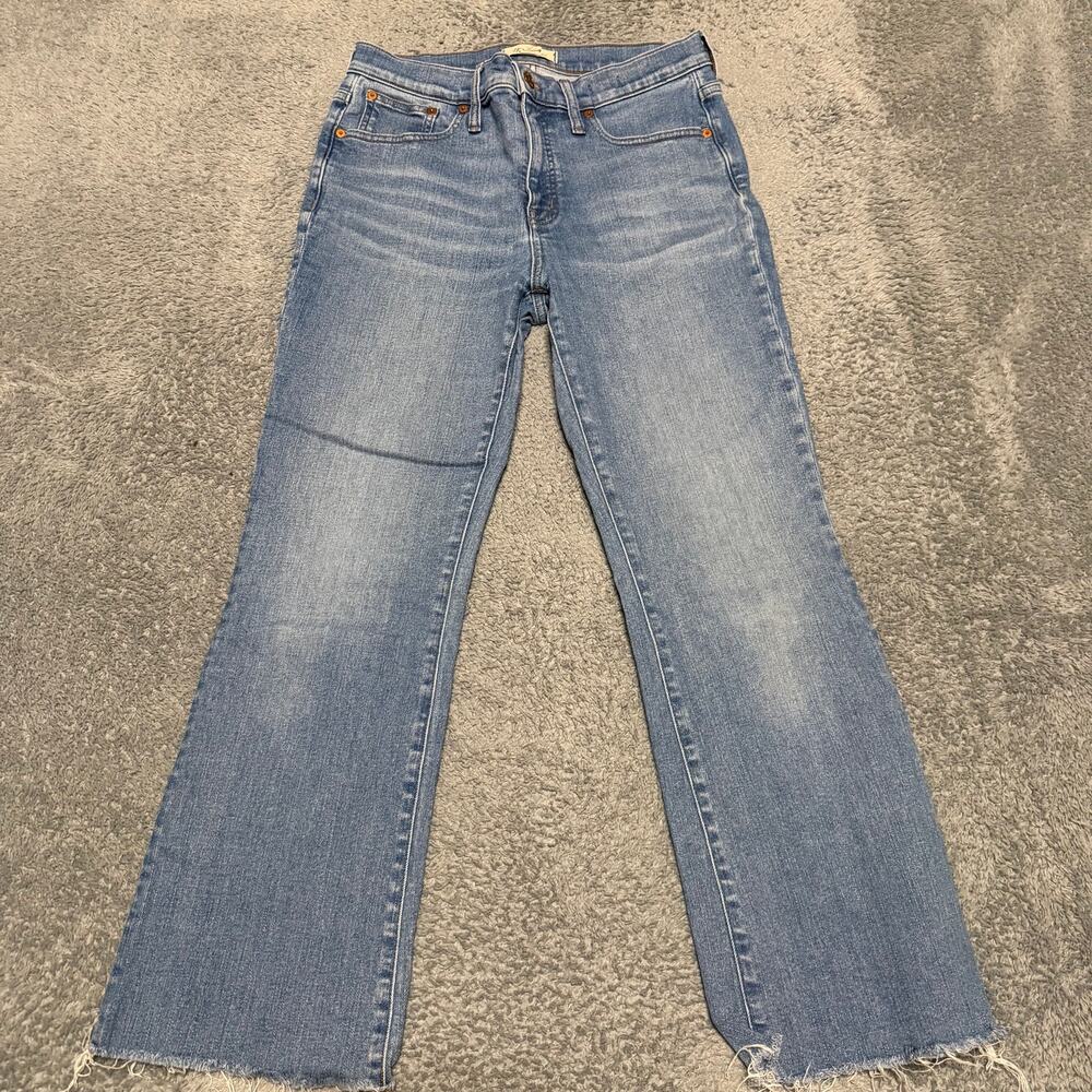 Madewell Jeans Womens 28 (31x27) Mid Rise Kick Out Blue Denim - Picture 1 of 11